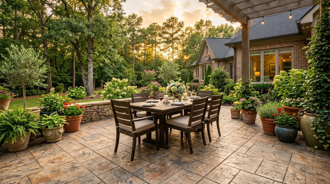 Stamped Concrete Patios Holly Springs: Designs, Costs & Ideas